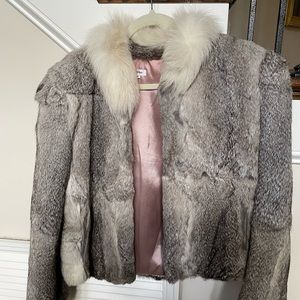 Rabbit fur short jacket